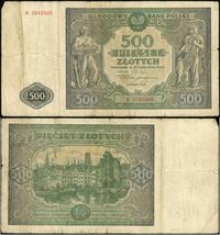 500 złotych 15.01.1946, seria B, Miłczak 121a
