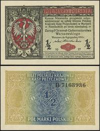 1/2 marki polskiej 9.12.1916, "generał', piękne,