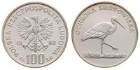 100 złotych 1982, Ochrona Środowiska - Bocian, k