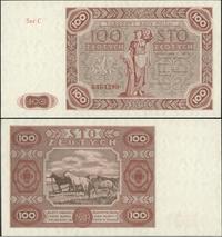 100 złotych 15.07.1947, seria C, piękne, Miłczak