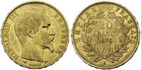 20 franków 1856/A, Paryż, złoto 6.37 g