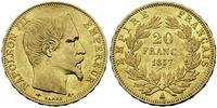 20 franków 1857/A, Paryż, złoto 6.42 g