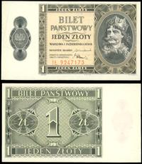 1 złoty 1938, seria IŁ 9247173, ślad po zagięciu