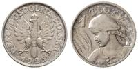 1 złoty  1925, Londyn, Kobieta z kłosami kropka 