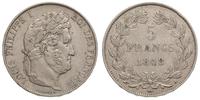 5 franków 1848/A, Paryż, srebro 24.97 g, Gadoury