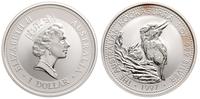 1 dolar 1997, australijski ptak kookaburra, sreb