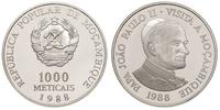 1.000 meticais 1988, Wizyta Jana Pawła II, srebr