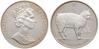 1 korona 1990, Kot manks, srebro '999' 32.48 g, 