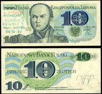 10 złotych  1.06.1982, seria A,, banknot ze stem