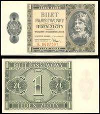 1 złoty  1.10.1938 , seria  IL, pięknie zachowan
