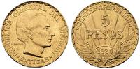 5 peso 1930, złoto 8.48 g