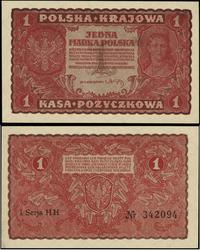 1 marka polska 23.08.1919, I Serja HH, pięknie z