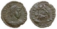 brąz 348-350, Aquileia, Aw: Popiersie cesarza w 