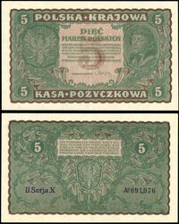 5 marek polskich 23.08.1919, II Serja X, ugięcie