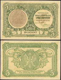 5 złotych 1.05.1925, seria D, złamany w połowie,