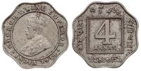 4 annas 1919(c), Kalkuta, miedzionikiel, rzadkie