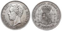 5 peset 1871/M, Madryt, srebro 25.02 g, Dav. 337