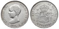 5 peset 1891/PG-M, Madryt, srebro "900" 24.83 g,