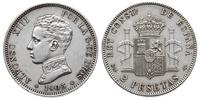 2 pesety 1905SM-A, Madryt, srebro 9.97 g, KM 725