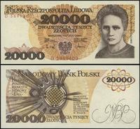 20.000 złotych 1.02.1989, seria D, dolny lewy ró