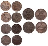 lot: 4x1, 2x2 fenigi 1923-1937, Berlin, 1 fenig 
