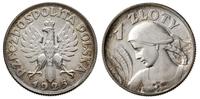 1 złoty  1925, Londyn, kropa po dacie, patyna, P