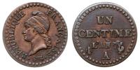 1 cent AN7 (1798), Paryż, brąz 2.00 g, Gadoury 7