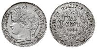 20 centów 1850/A, Paryż, srebro 1.00 g, piękne, 