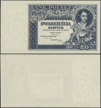 20 złotych 20.06.1931, banknot bez poddruku, nad