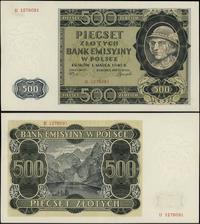500 złotych 1.03.1940, seria B 1276091, lekko pr