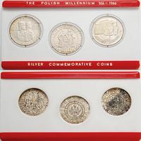 lot : 3 x 100 złotych 1966, 3 odmiany monety Mie