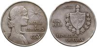 1 peso 1938, srebro '900' 26.70 g, patyna, KM 22