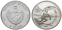 5 pesos 1983, narciarstwo zjazdowe, srebro '999'