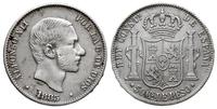 50 centimos 1885, Manila, srebro '835' 12.54 g, 
