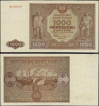 1.000 złotych 15.01.1946, Seria AA, pięknie zach