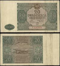 20 złotych 15.05.1946, seria G, na dolnym margin