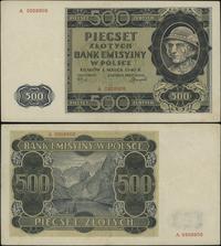 500 złotych 1.03.1940, seria A, numeracja 080890