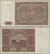 100 złotych 15.07.1947, seria E, numeracja 12382