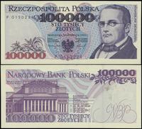 100 000 złotych 16.11.1993, seria P, zabrudzenie