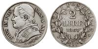 2 liry 1867 / R, Rzym, srebro 9.88 g, Berman 333