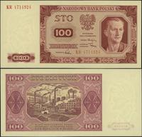 100 złotych 1.07.1948, seria KR, prawy dolny róg