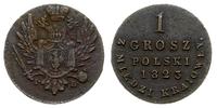 1 grosz 1823/I-B, Warszawa, odmiana z napisem "z