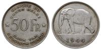 50 franków 1944, słoń afrykański w lewo, srebro 