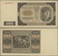 500 złotych 1.07.1948, seria AD, wyśmienicie zac