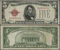 5 dolarów 1928 B, czerwona pieczęć, podpisy: Jul