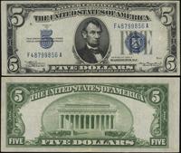 5 dolarów 1934 A, niebieska pieczęć, podpisy: Ju