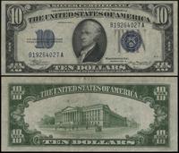 10 dolarów 1934 A, niebieska pieczęć, podpisy: J