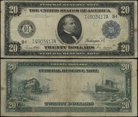 20 dolarów 1914, niebieska pieczęć, podpisy: Whi