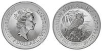 2 dolary 1992, Kookaburra, 2 uncje czystego sreb