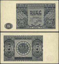 5 złotych 15.05.1946, z lewej stronie niewielkie